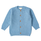 Patique İndigo Organik Pamuk Triko Bebek Hırka